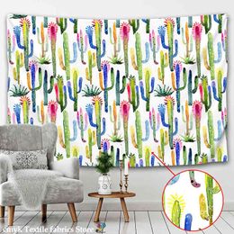 Tapestry Cactus Carpet Flower Plant Tapestrytapestry Wall Hanging Graphic Hippi