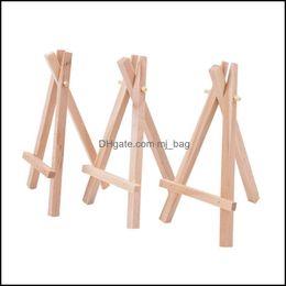 Painting Supplies Arts Crafts Gifts Home Garden 8X15Cm Natural Wooden Mini Tripod Easel Display Stand For Wedding Place Name Holder Menu