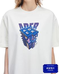 Oversize 22SS ADER ERROR T Large Letter Print T-shirt Women and Men Trendy Box Adererror Top T-shirt Stereoscopic 3D