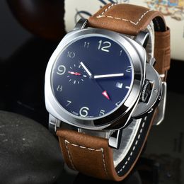 2022 New Mens Watch Automatic Hour Hand Quartz Movement Wristwatch Night Glow Stainless Steel Fashion High Quality Leather Strap W292n