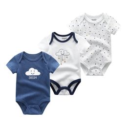 Baby Girl Clothes 3Pcs/lot born Boy Romper Set Short Sleeve Baby onesie Summer Cartoon Toddler Jumpsuit Clothing ropa de bebe 220426