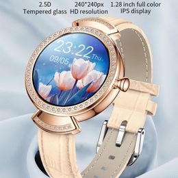 New Ladies Smart Wristbands 1.09 Inch Embed 66 Cystal Diamonds Women's Fashion Bracelet Sports Fitness Tracker Health Care Smart watch