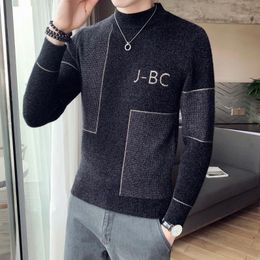 Yayu Mens Slim Fit Stretchy Fashion Solid Turtleneck Knitted Pullover Sweaters
