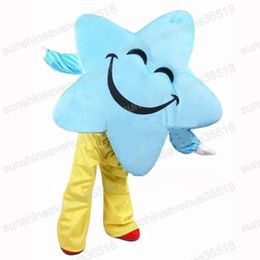 Halloween blue star Mascot Costume Top Quality Cartoon character Carnival Unisex Adults Size Christmas Birthday Party Fancy Outfit