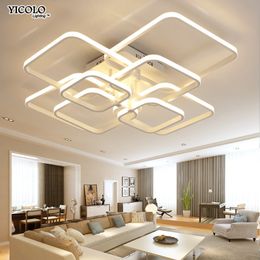 Modern Lights Home Room Remote Acrylic Control For Free Living Shipping Bedroom Led Chandelier Ceiling Fixtures With Njiie