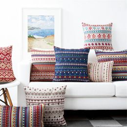 Cushion/Decorative Pillow Nordic Style Bohemia Geometric Polyester Cushion Cover For Sofa Home Capa De Almofadas 45x45cmCushion/Decorative