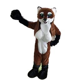 high quality brown Husky Dog Mascot Costumes Cartoon Character Outfit Suit Halloween Adults Size Birthday Party Outdoor Festival Dress