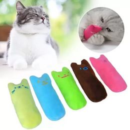 Grinding Bite Claws Cats Interactive Pet Toys Kitten Cat Catnip Chewing Thumb Vocal 1pcs Toy Teeth Toy For Funny Mint Plush with dhl ship BES121