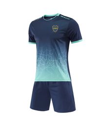 Boca Juniors Men's Tracksuits high-quality leisure sport outdoor training suits with short sleeves and thin quick-drying T-shirts