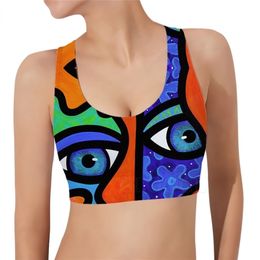 Summer Women Sports Vest Polynesia Abstract Art 3D Pattern Tank Tops Fashion Female Yoga Running Fitness Sports Bra W220616