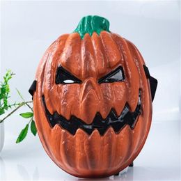 Pumpkin Mask Halloween Horror Spoof Adult Green Leaf Devil PVC Cold Light Sticker Mask Halloween Decoration GC1385