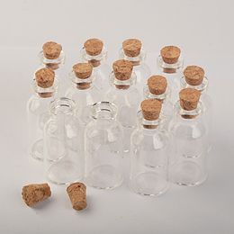 5ml Small Glass Jars With Cork Mini Empty Glass Bottles Wood Lid Glass Bottles 18X40X12.5 mm 100 pcs