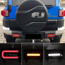 LED Rear Bumper Reflector Light For Toyota Land Cruiser FJ 2007-2022 Turn Signal Light Brake Fog Driving Lamp Car Accessories