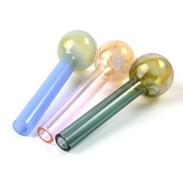 Random Colors Mini Pipe Smoking Accessories 10cm Length Pyrex Glass Oil Burner Pipe For Tobacco Dry Herb Wholesale SW128