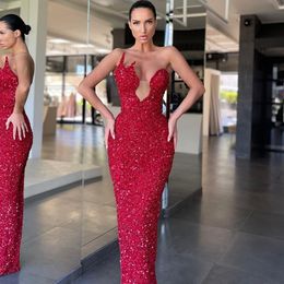 Sequin Evening Dresses for Women robe soiree femme Sweetheart Formal Prom Gowns Party Celebrity Dress