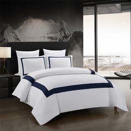 Yimeis Bed Linen Set Geometric Bedding Set Stitching Comforter Bedding Double Bed Luxury BE45005 T200706