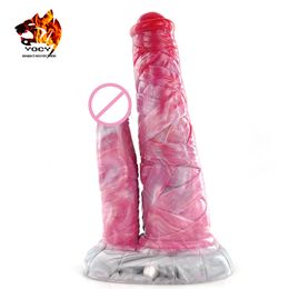 YOCY Huge Double Dildos For Women XXXL Anal Butt Plug Fantasy Dildo Silicone With Suction Cup Anus Vaginal Masturbator sexy Shop