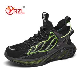 White/Black Male Sneakers Mesh Breathable Sports Shoes Lace Up Heighten Street Fashion Running Shoes for Men Sneakers