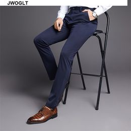 Korean Fashion Mens Suit Pants Casual Male Dress Pants Business Elastic Wrinkle Resistant Classic Black Trousers Male Bottoms 210412