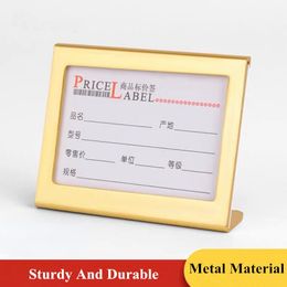 65x53mm Aluminium Mini Sign Holder Display Stand L-Shape Name Card Price Tag Label Counter Top Stand