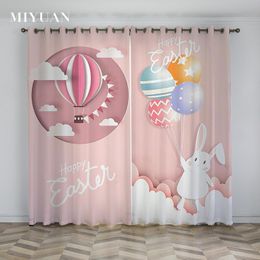 Curtain & Drapes Digital Printed Style Customized Children's Room Modern Pink Animal Cartoon Ptined Curtains For Girl BedroomCurtain