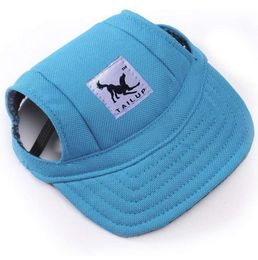 Baseball Caps Hats with Neck Strap Adjustable Comfortable Ear Holes for Small Medium and Large Dogs in Ourdoor Sun Protection