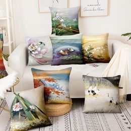 Cushion/Decorative Pillow Vintage Japan Scence Digital Printed Pillowcase Kyoto Nara Mikage Home Decoration Almofadas Decorativas Para SofaC