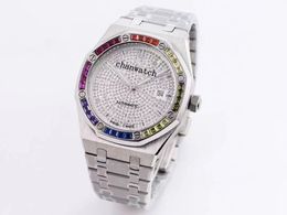 New Men's Luxury Watch 41mm Color Diamond 3120 Automatic Mechanical Movement Stainless Steel Strap montre de luxe wristwatch