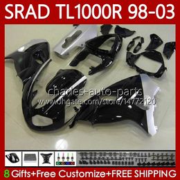 OEM Body For SUZUKI SRAD TL1000R TL-1000R TL1000 Black silver R 98 99 00 01 02 03 Bodywork 118No.85 TL 1000R 98-03 TL-1000 TL 1000 R 1998 1999 2000 2001 2002 2003 Fairing Kit