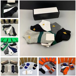 Mens Womens Sock Designer Socks summer short Sock luxury Little bee cotton high quality 12 kinds of choice 5pairs/with box