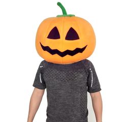 Plush Pumpkin Head Mask Mascot Costume Christmas Halloween Parties & Performance Dress