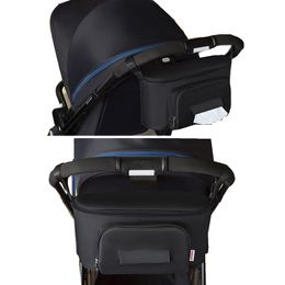 Black Stroller Organiser Bags Mummy Large Capacity Travel Hanging Bag Bottle Holder Pram Diaper Bags Baby Stroller Accessories
