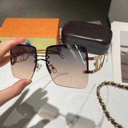 Fashion Designer Summer Sunglasses Full Frame Glasses Letter Pattern Design Man Woman High