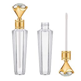 Diamond DIY Lip Gloss Tubes Bottles Clear Empty Lip glaze Tube Lips Glosses Travel Bottle Packaging Containers Refillable 3ml