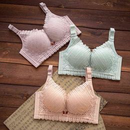 Thin Cup Sexy Bra Without Steel Ring Ladies Collect And Fit Underwear Breathable Soft And Comfortable Packed Chest L220726