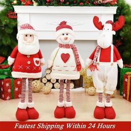 Figures Santa Claus Doll Christmas Decorations For Home Merry Ornaments Xmas Garden Decoration Navidad Year Y201020