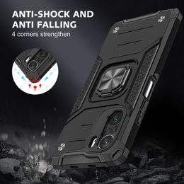 Metal Case With Magnetic Ring Holder Cases For Xiaomi Poco F3, Shockproof Pc For Redmi K40 Pro