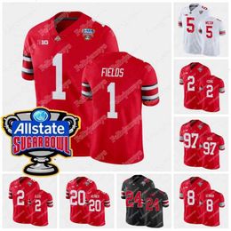 CeoThr Ohio State Buckeyes 2021 Sugar Bowl Jersey Joey Bosa Justin Fields Trey Sermon Hoak Jagger LaRoe Danny Vanatsky Jack Miller III