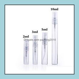 2Ml L 5Ml 10Ml Glass Per Bottle Empty Refilable Spray Small Par Atomizer Sample Vials Drop Delivery 2021 Packing Bottles Office School B