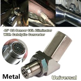 45 degree lambda sensor spacer-O2 oxygen catalyst converter for check engine light Fix, universal mini cat