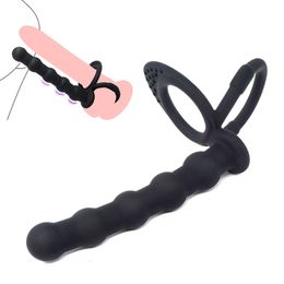 plugs vaginal UK - Toy Massager Plug Toys Massager Sex Products Vaginal Stimulator with Wearable Silicone Anal Beads Dildo Toys for Woman and Man