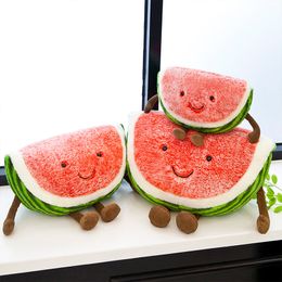 Cute cartoon expression fruit watermelon cherry toy creative doll children birthday gift WJ216 220531