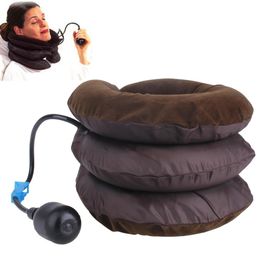 Health Care Air Cervical Neck Traction Brace Device Support Back Shoulder Pain Relief Massager Relaxation