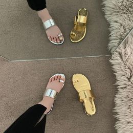 Sandals Women Shoes Summer Sandal Beach Sexy Slippers Woman Gold Outside Bling Female Plus SizeSandals