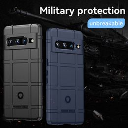 Rugged Shield Silicone Cell Phone Cases For Google Pixel 7 7Pro 6A Pixel6 6Pro Pixel5 5A Pixel4 4A 4XL Pixel3 3A 3XL Shockproof Armour Back Cover