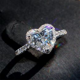 Solid Real 925 Sterling Silver Ring Finger anel aneis CZ Flower Rings for Women Jewelry Pure Wedding Engagement