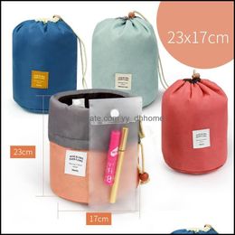 Storage Bags Home Organization Housekee Garden Mti Function Cosmetic Bag Fashion Makeup Cylinder Wash Toiletry Pouch Portable Travel Vanit