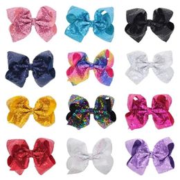 Hair Bows Clips Accessories for Girls Kids Hairpins Sequins Shining Large Big INCH Bowknot Clip Barrettes Pary Headwear