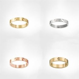 -Liebesschraubband Ring Klassische Modedesigner Design Titanium Stahlschmuck Männer versprechen Frauen Eheringe