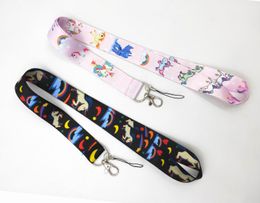 Cell Phone Straps & Charms 100pcs unicorn Cartoon lanyard Key Chain ID card hang rope Sling Neck strap Pendant boy girl Gifts #23